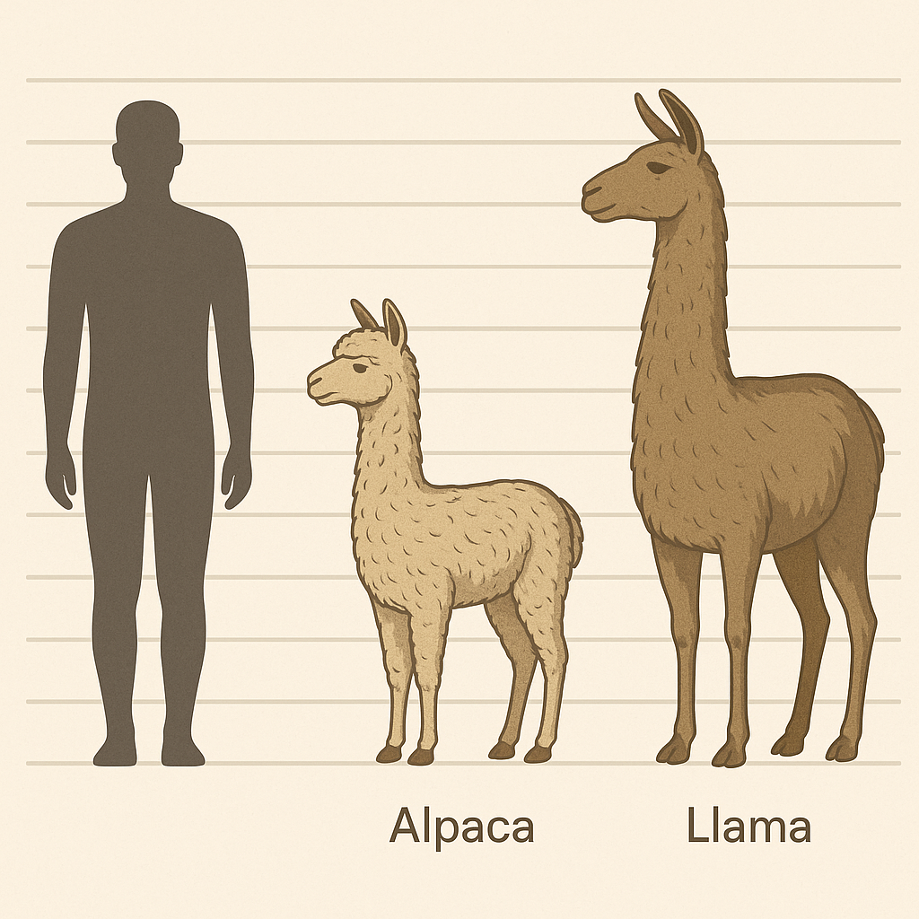 verschil mens alpaca lama Verschil hoogte mens alpaca en lama