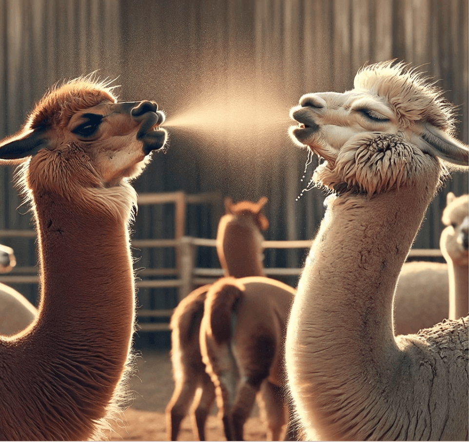 spugen alpaca's op elkaar spugen alpaca's op elkaar